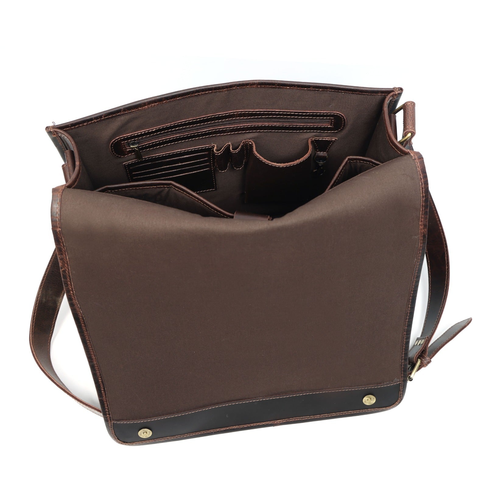 Full-Grain Buffalo Leather Messenger Bag