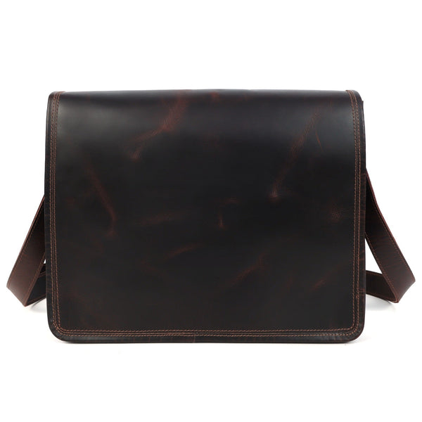 Thunder Men's Buffalo Leather Messenger Bag – Vintage Work & Everyday Satchel