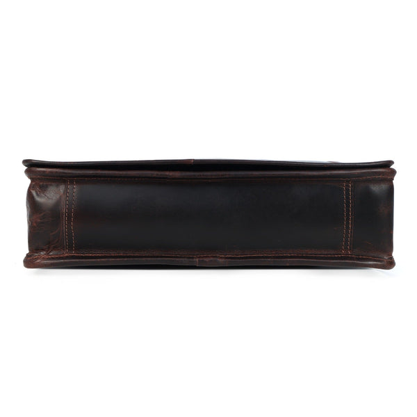 Full-Grain Buffalo Leather Messenger Bag