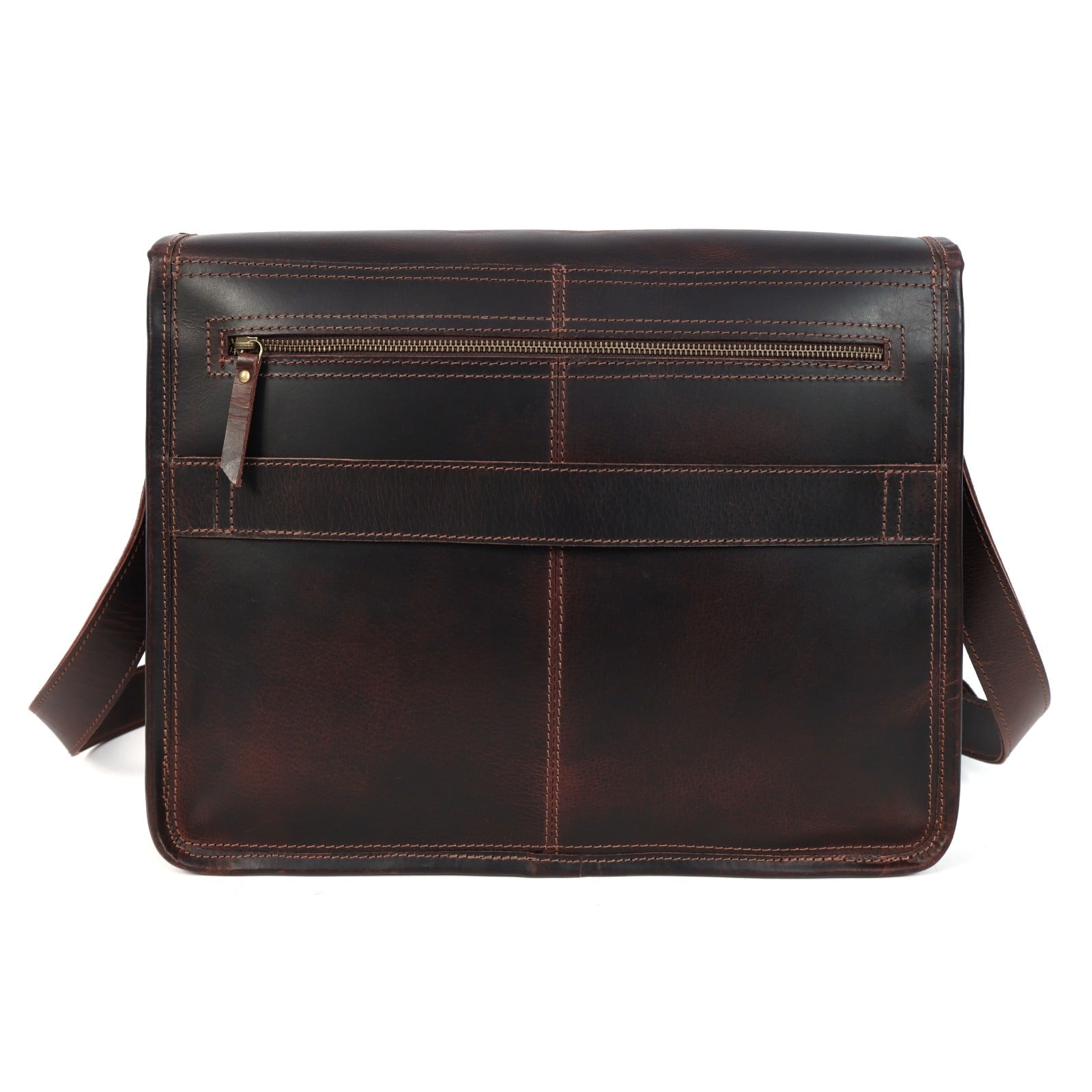 Full-Grain Buffalo Leather Messenger Bag