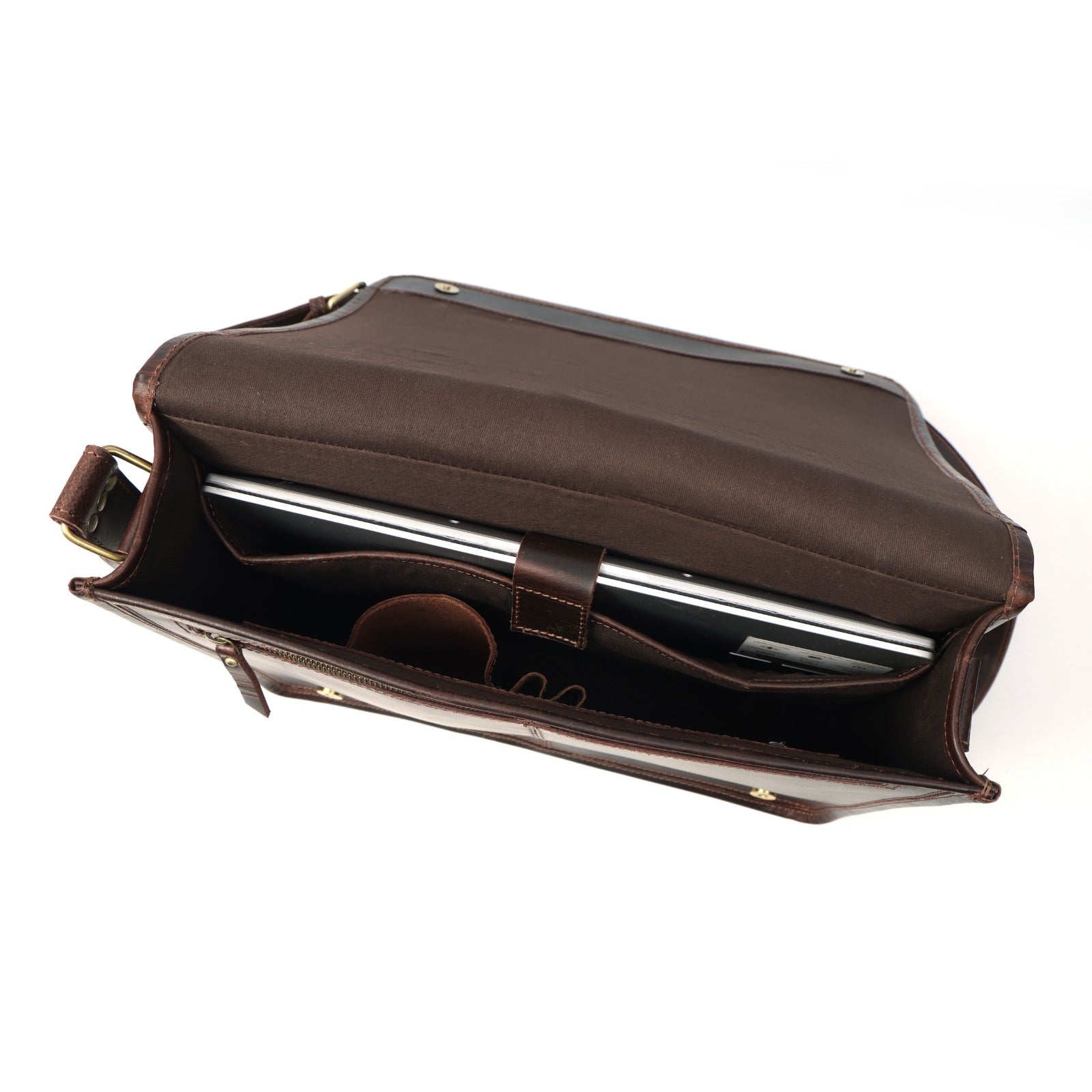 Full-Grain Buffalo Leather Messenger Bag