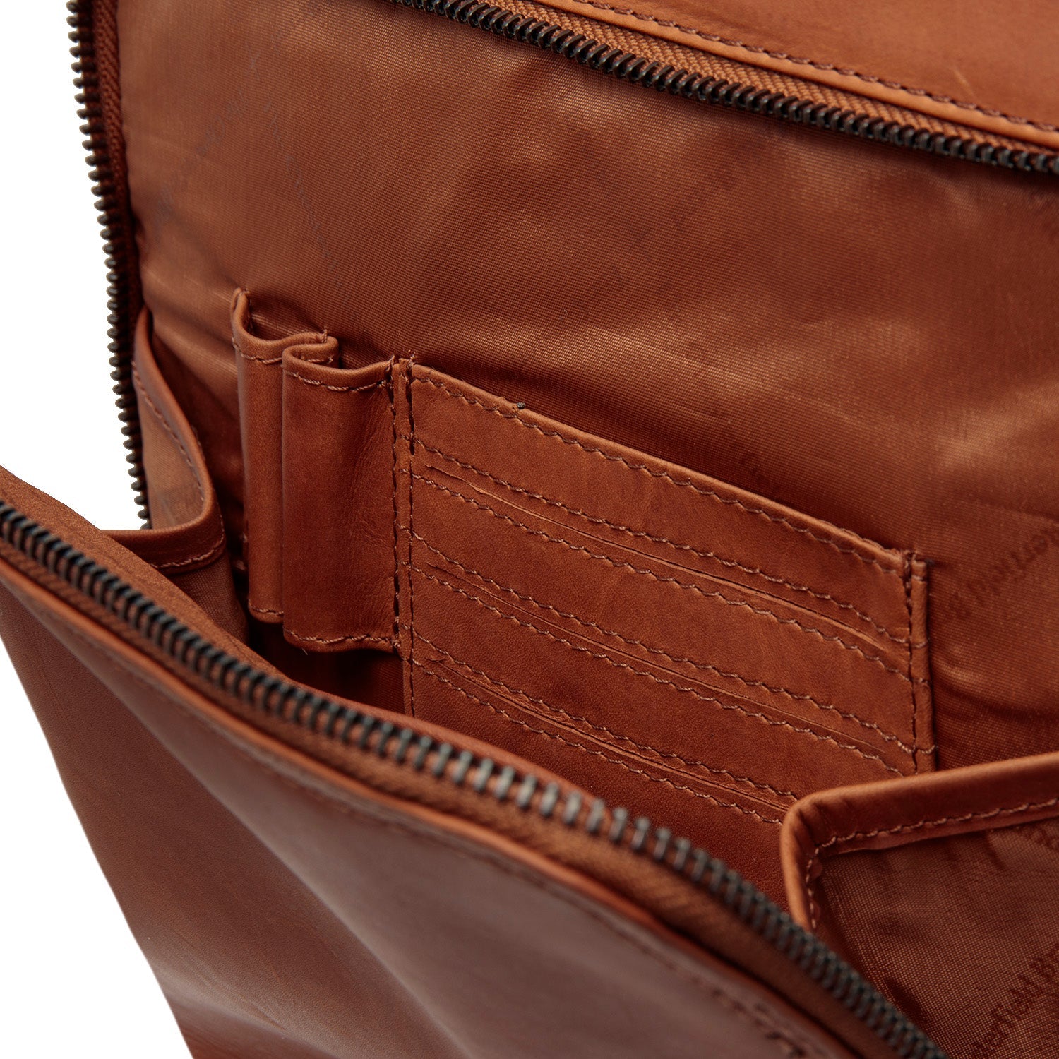 Leather Laptop Backpack Cognac Jasper
