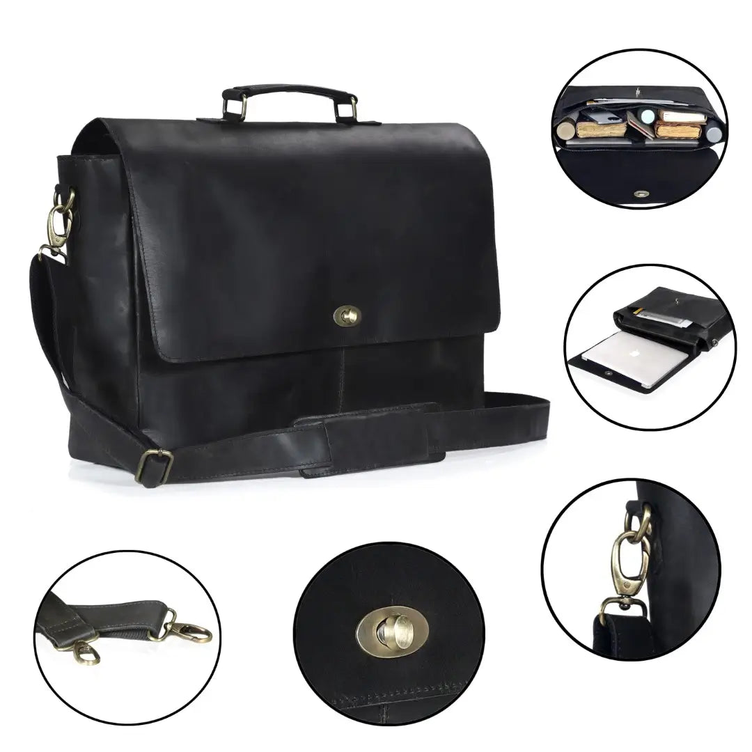 John Leather Duffel Bag Combo Set