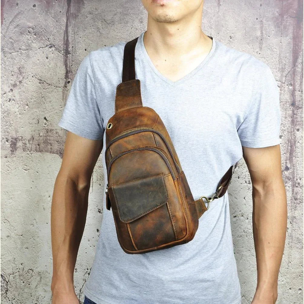 Cali Buffalo Leather Sling Bag
