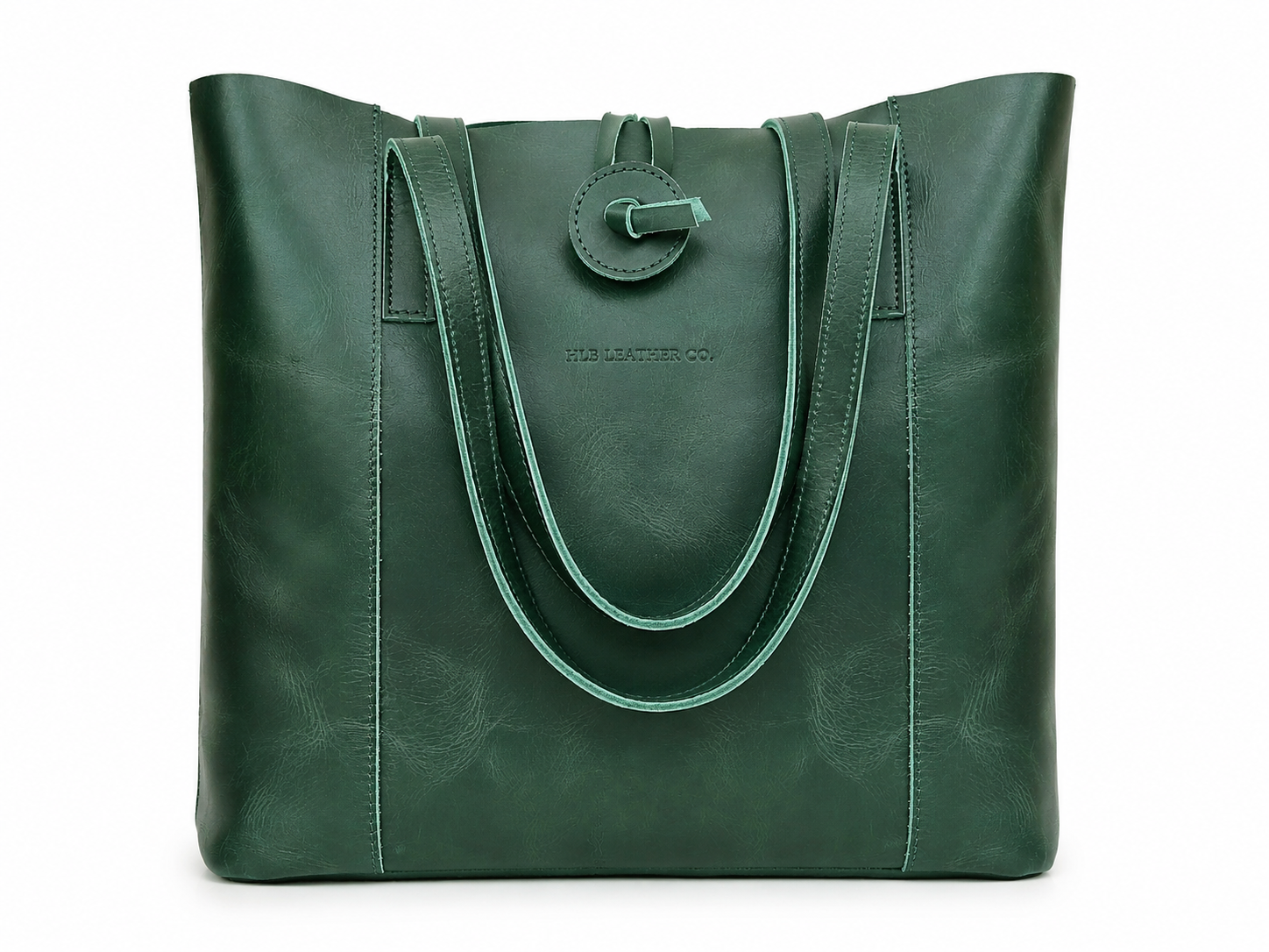 HLB Buffalo Leather Tote Bag - Green