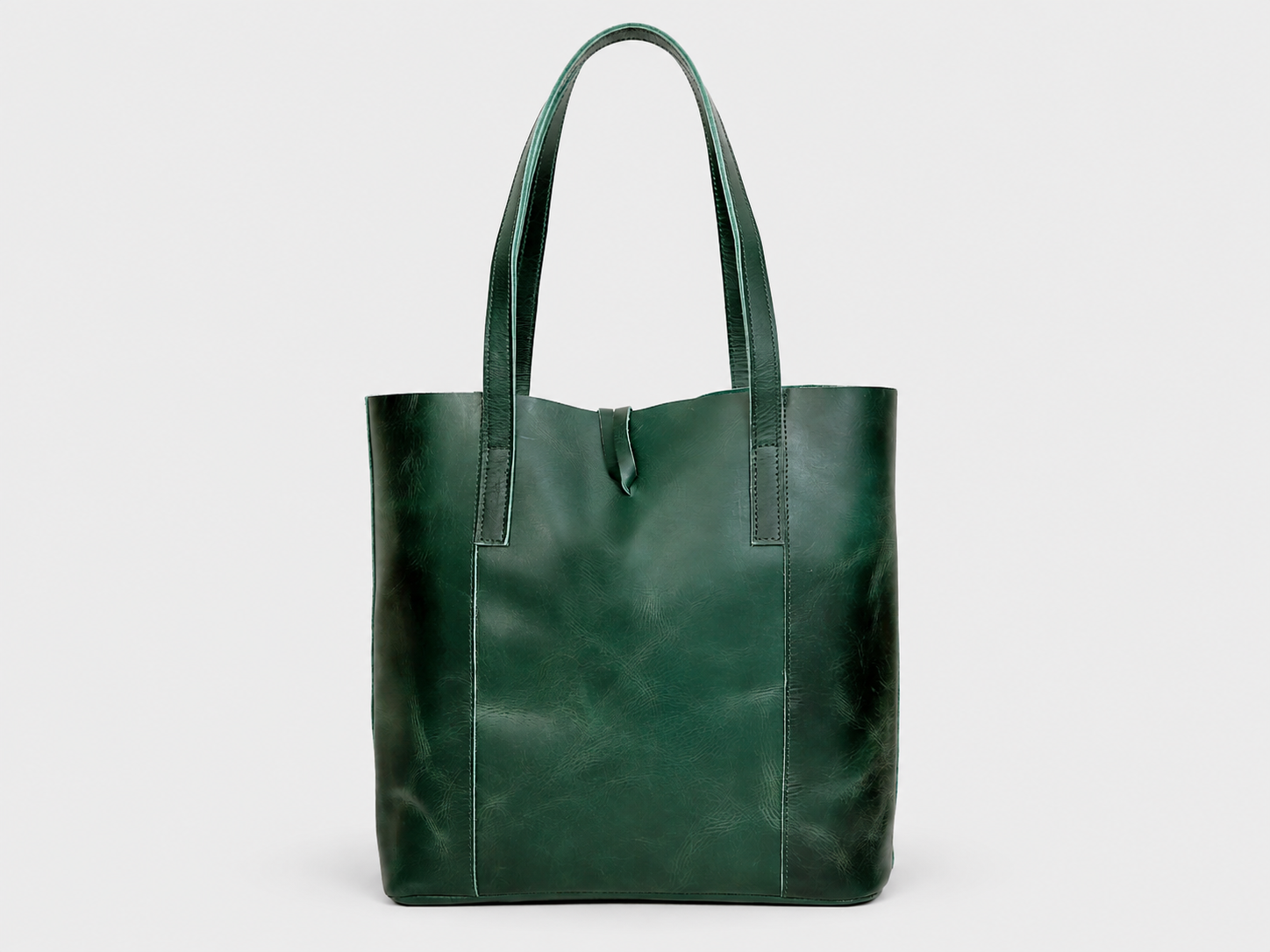 HLB Buffalo Leather Tote Bag - Green