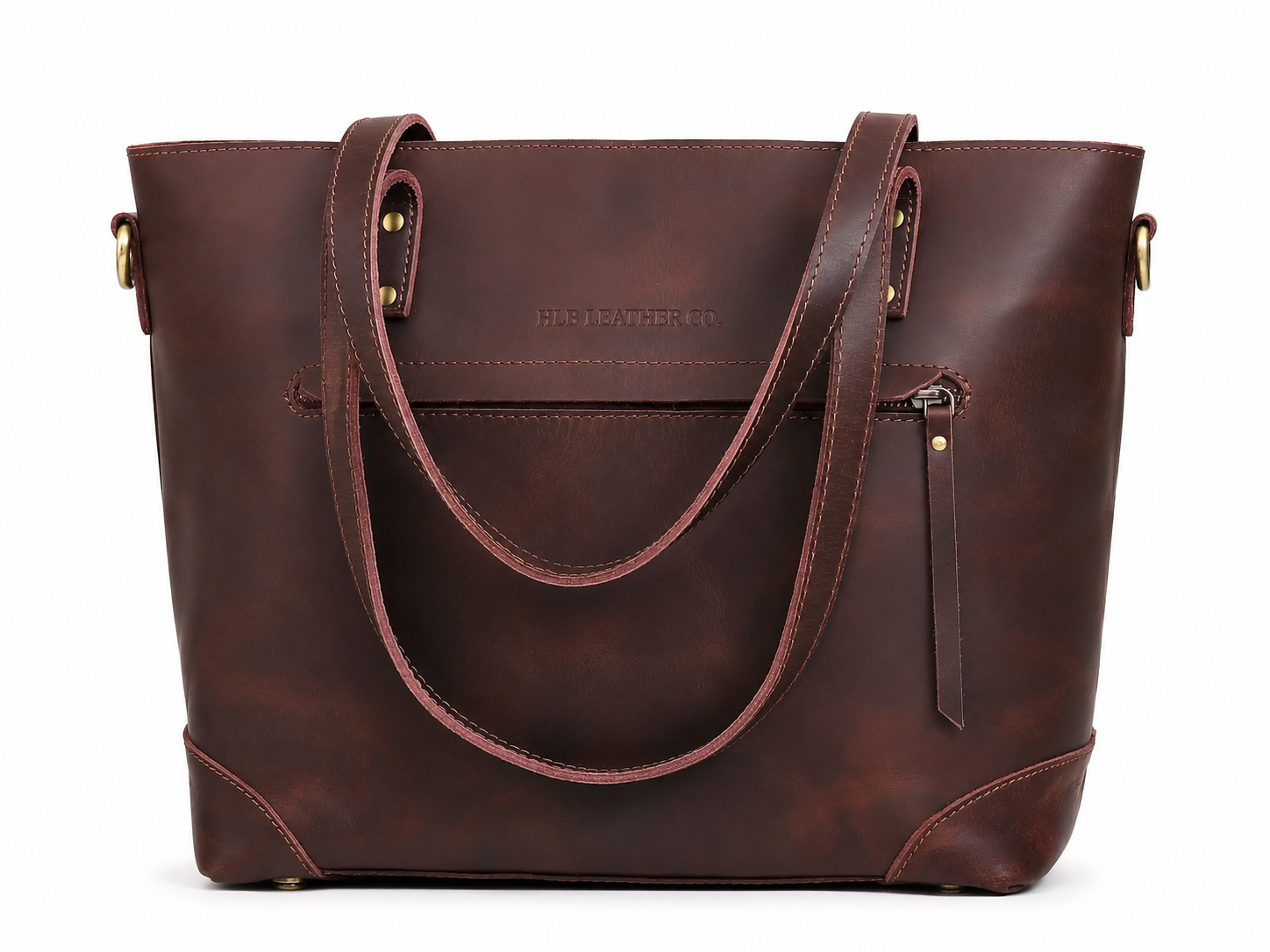 Buffalo Leather Tote Bag Combo - Brown