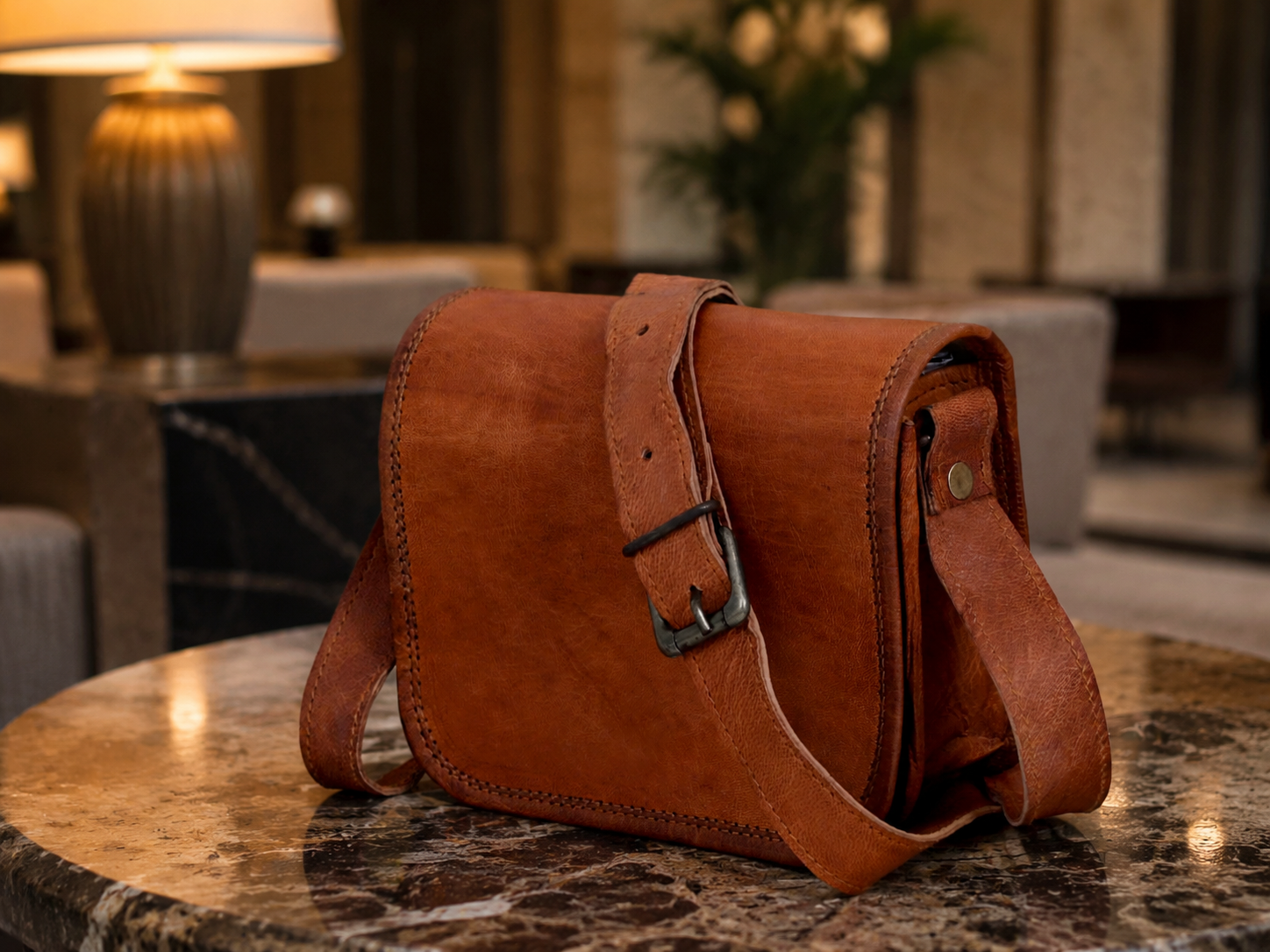 Keith Women's Vintage Goat Leather Crossbody Bag – Tablet & Everyday Shoulder Bag