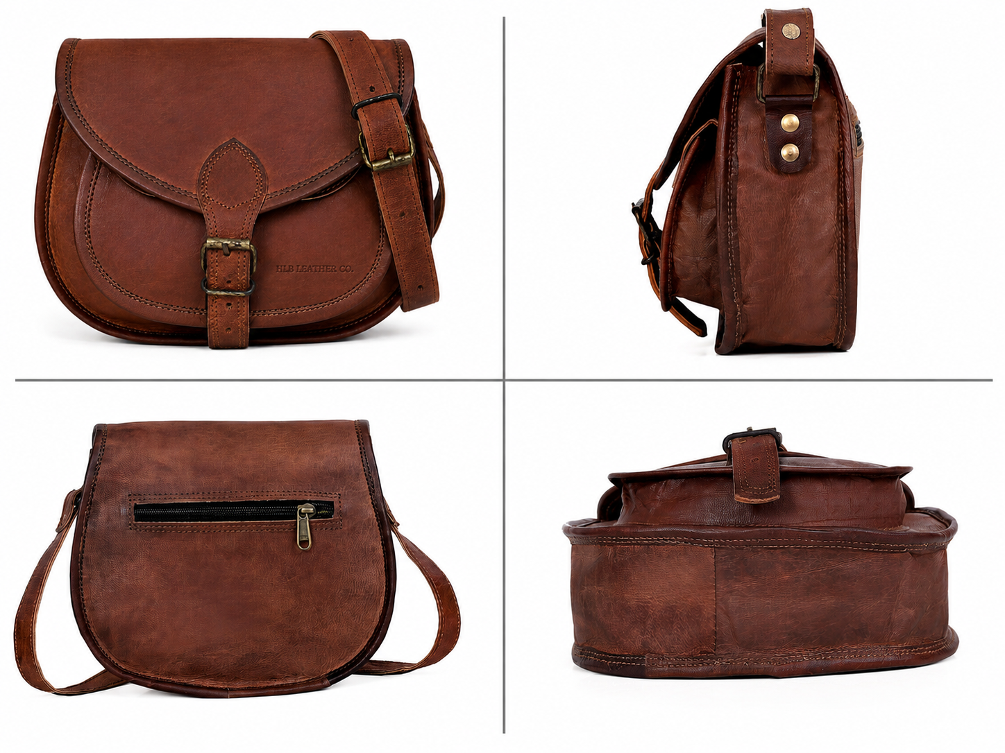 Allison Women's Leather Crossbody Bag – Handmade Vintage Messenger Purse