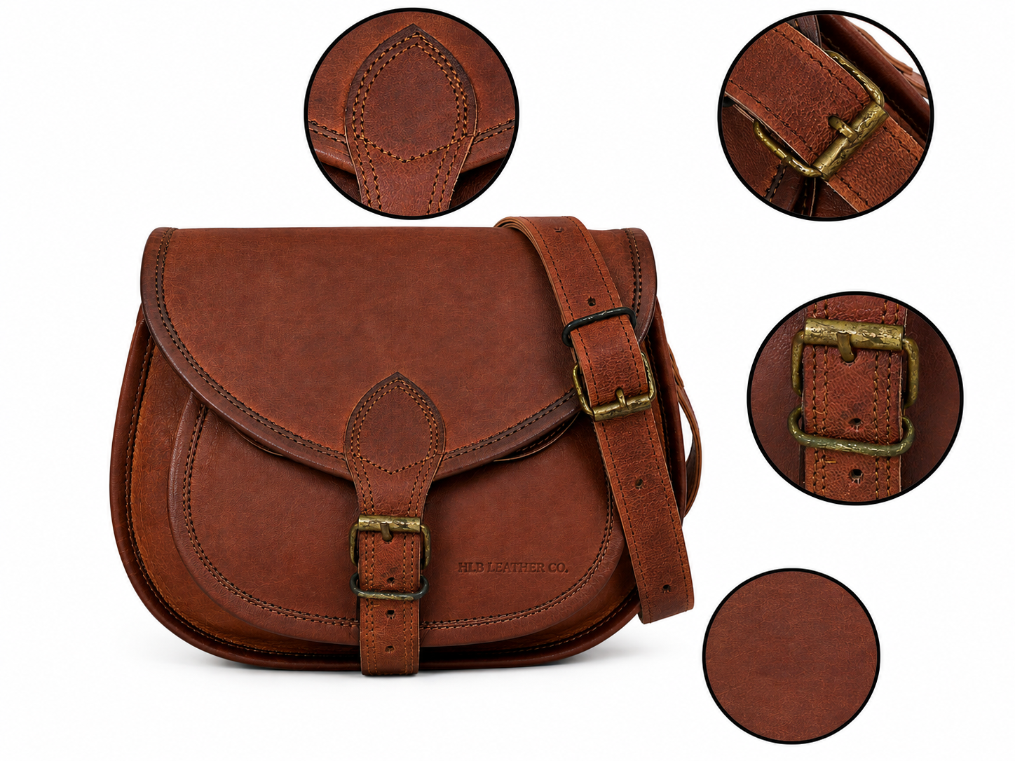 Allison Women's Leather Crossbody Bag – Handmade Vintage Messenger Purse