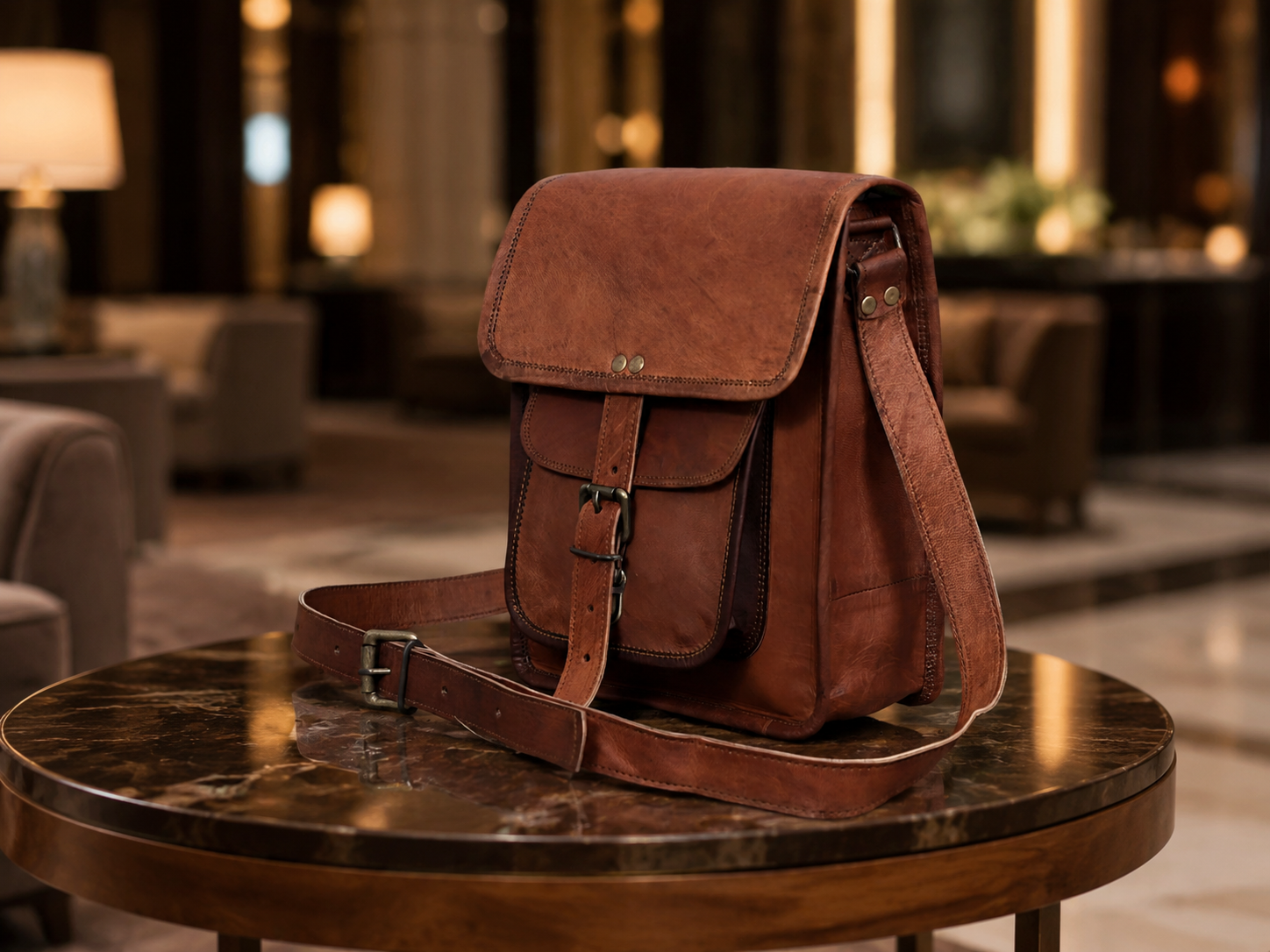 Jennifer Vintage Goat Leather Crossbody Bag – Tablet & Everyday Shoulder Bag