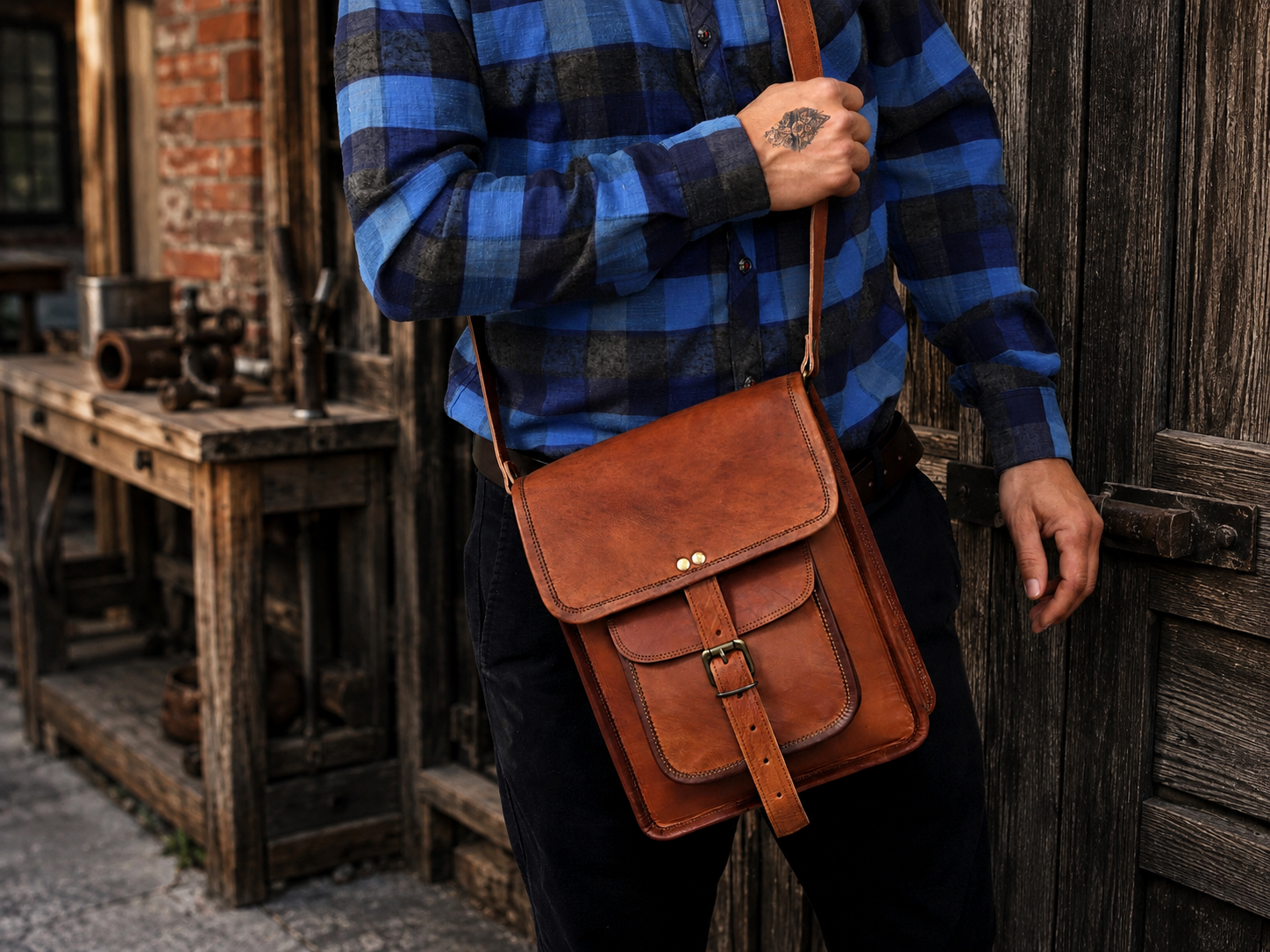 Jennifer Vintage Goat Leather Crossbody Bag – Tablet & Everyday Shoulder Bag