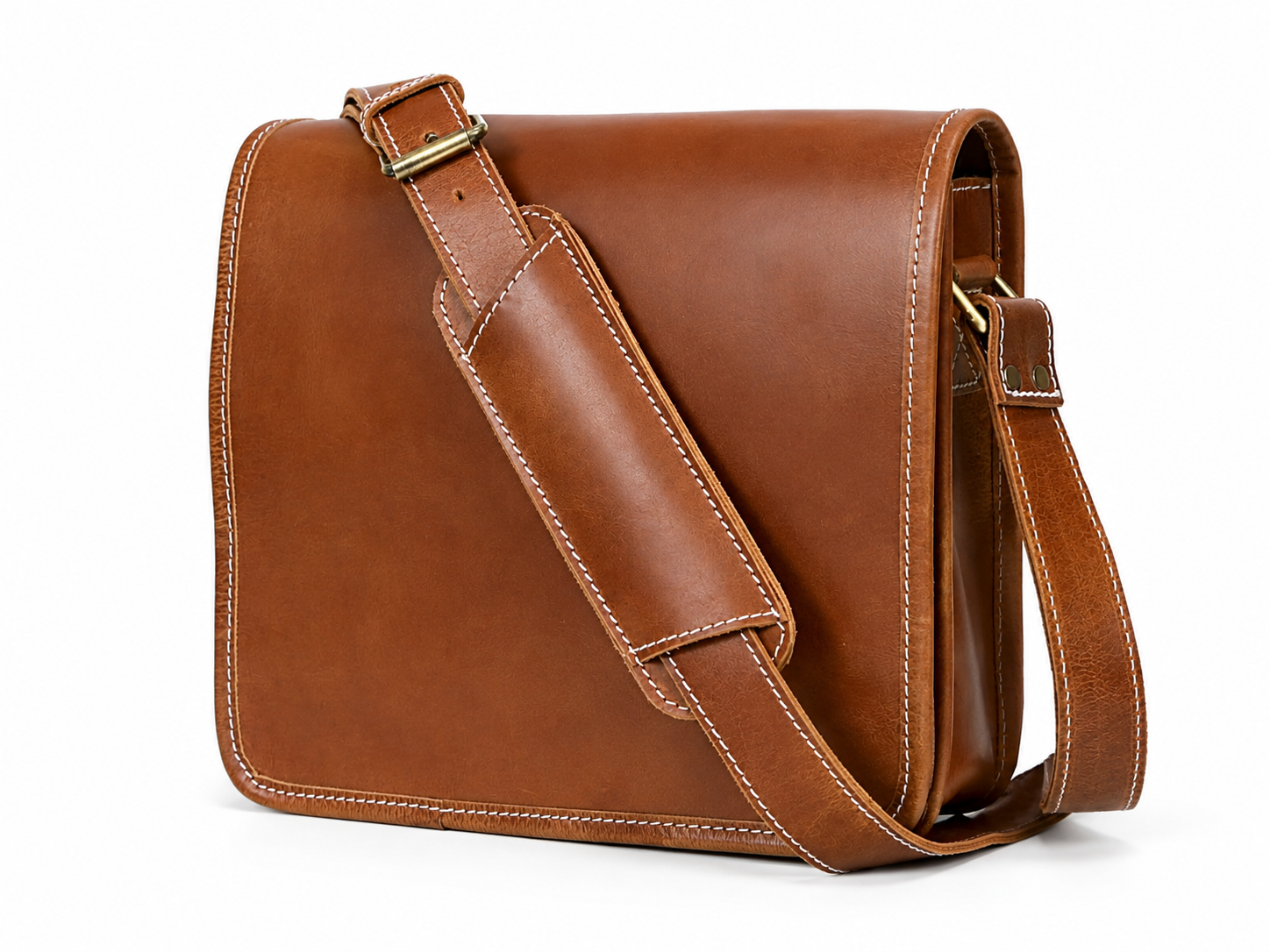 Georgia Vintage Leather Crossbody Satchel – 10.5" Tablet Shoulder Bag