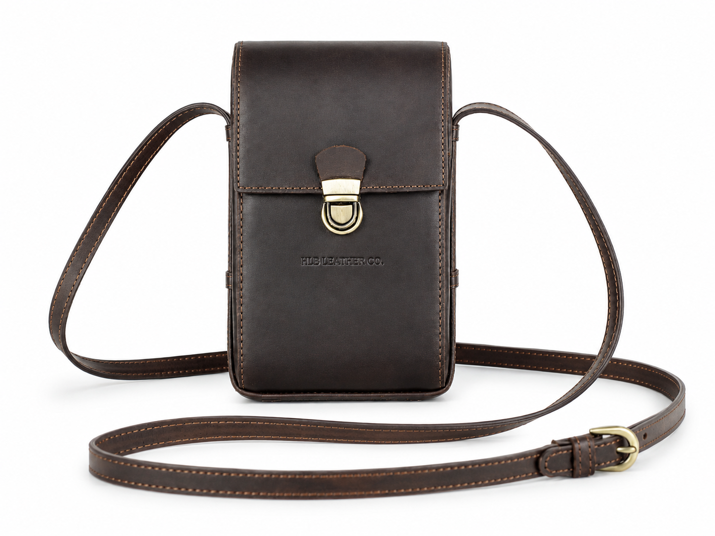 Women's Mini Full-Grain Leather Crossbody Bag – Slim Phone Shoulder Purse