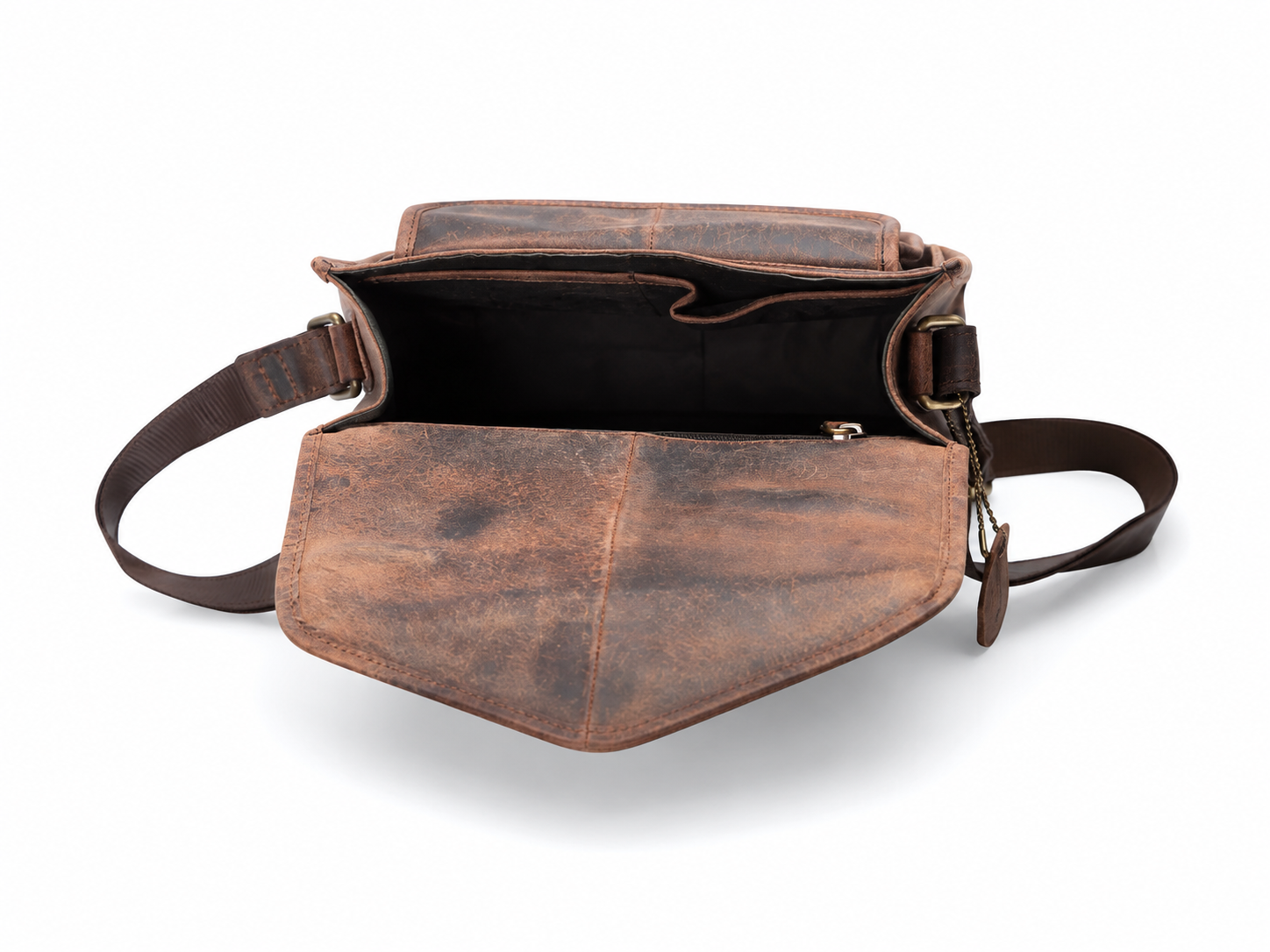 Sedona Vintage Buffalo Leather Crossbody Bag – Compact Everyday Satchel