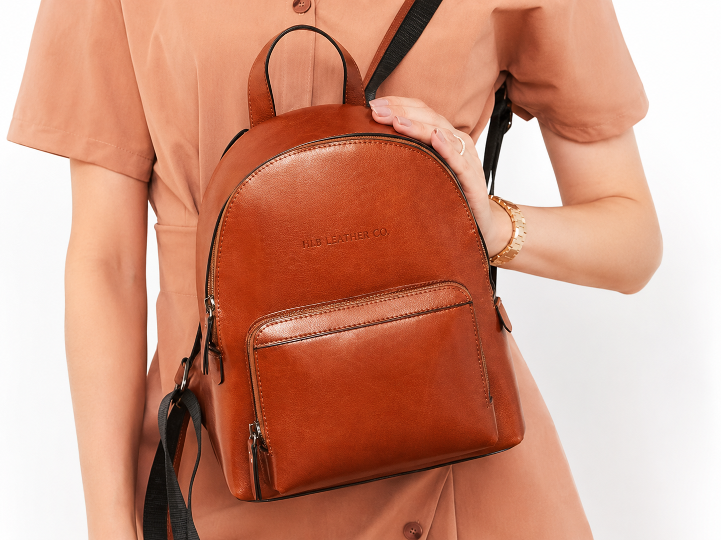 Leather Backpack Women Top Grain Natural Cowhide Leather City Backpack Travel Rucksack