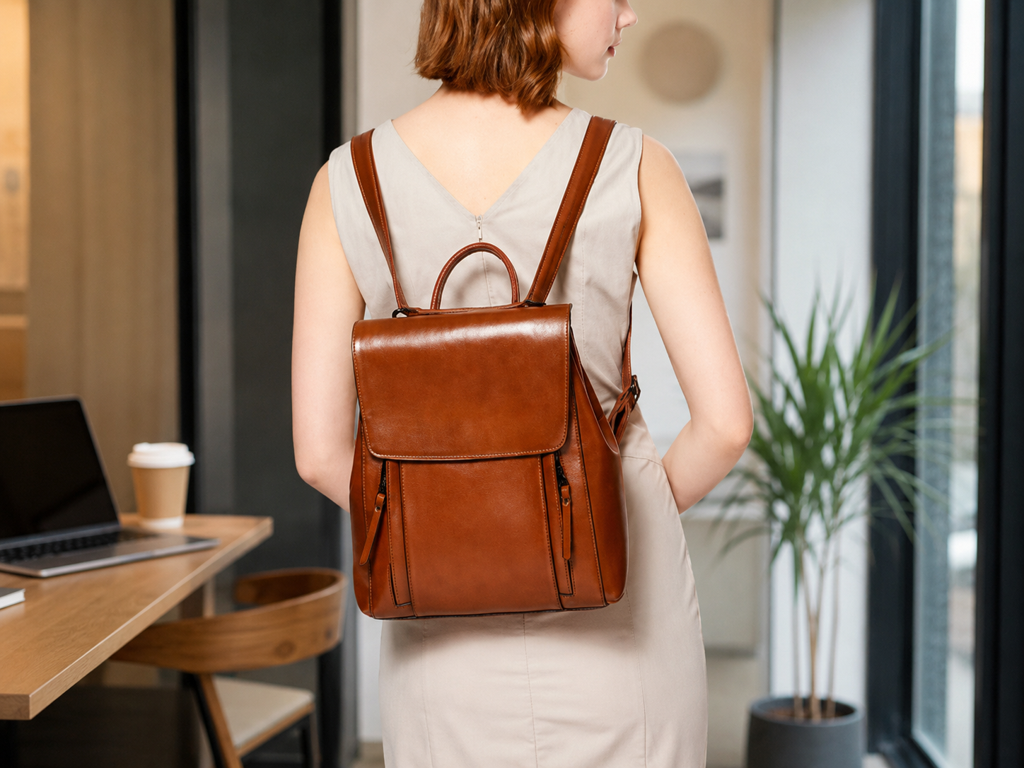 Flash Sale Top Grain Leather Backpack For Women, Leather Designer Backpack, Stylish Shoulder Bag