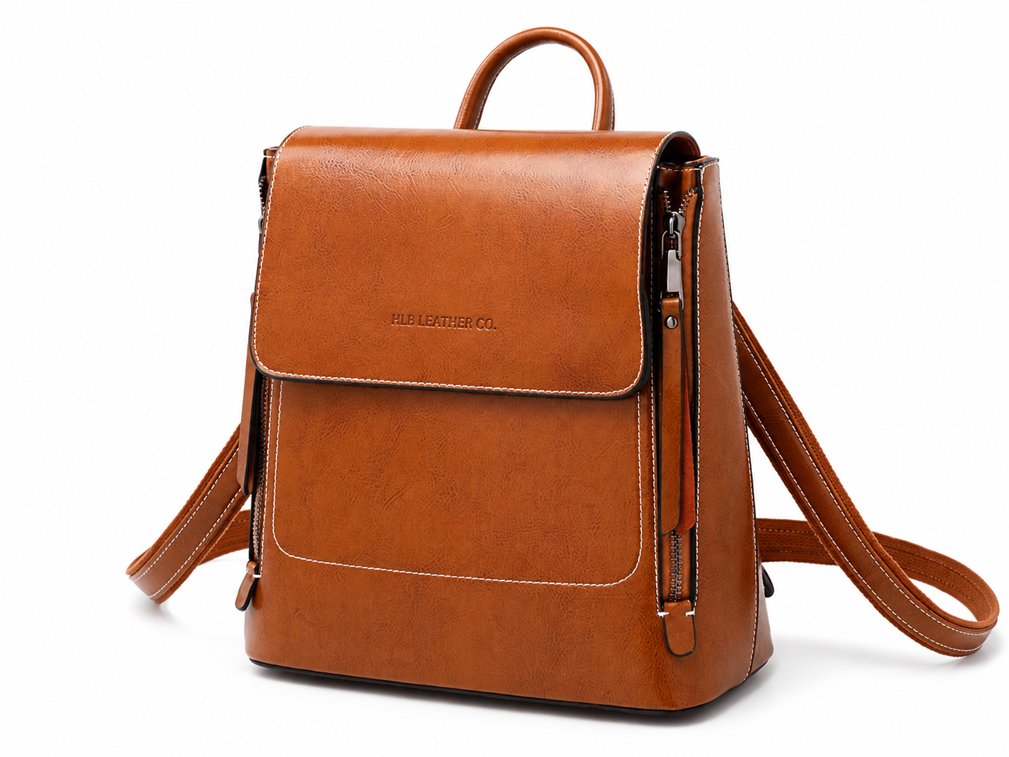 Top Grain Leather Women Backpack Retro Style Leather Rucksack Leather Shoulder Bag