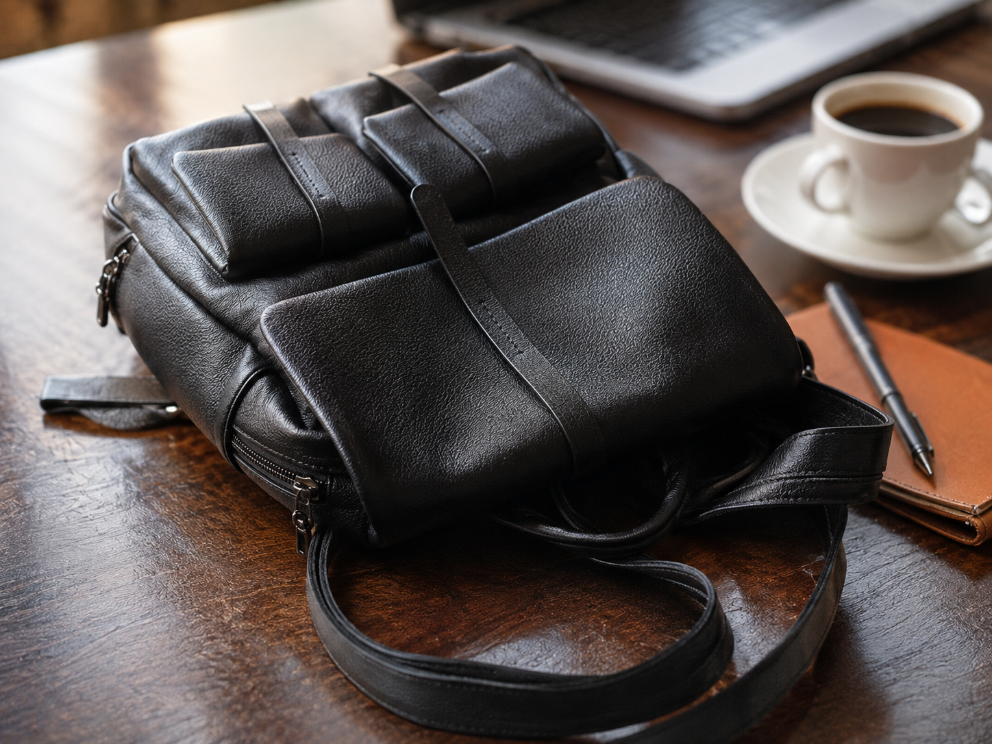 Women Full Grain Leather Backpack, Leather Laptop Backpack Purse, City School Bag