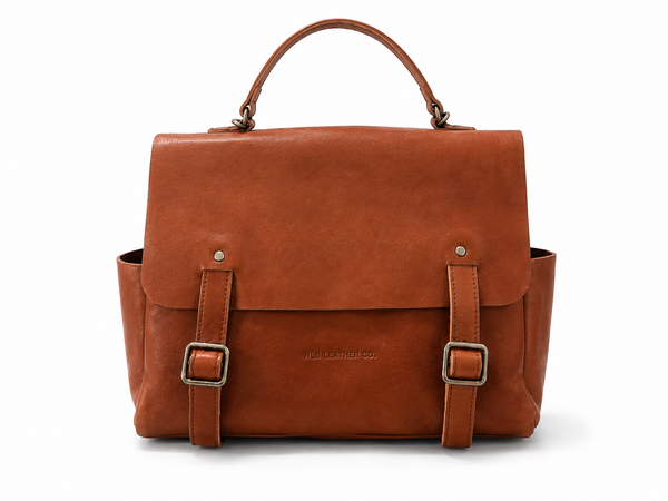 Vintage Womens Leather Backpack, Handmade Full Grain Leather Backpack for School