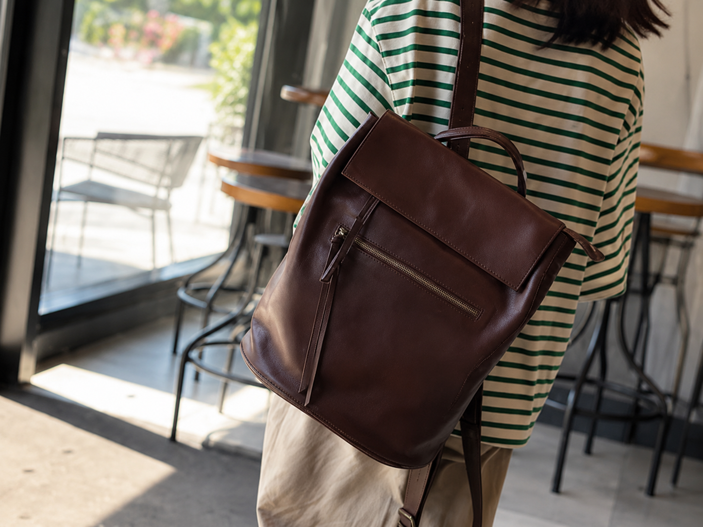 Handmade Leather Backpack for Women, Ladies Genuine Leather Backpack, Best for School