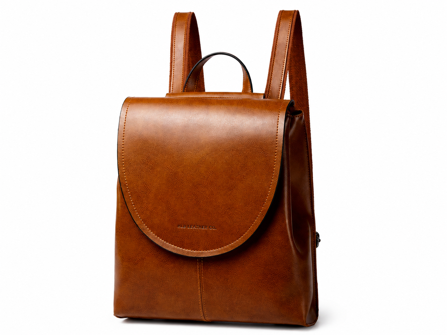 Top Grain Leather Backpack Women City Backpack, Natural Cowhide Leather Travel Backpack