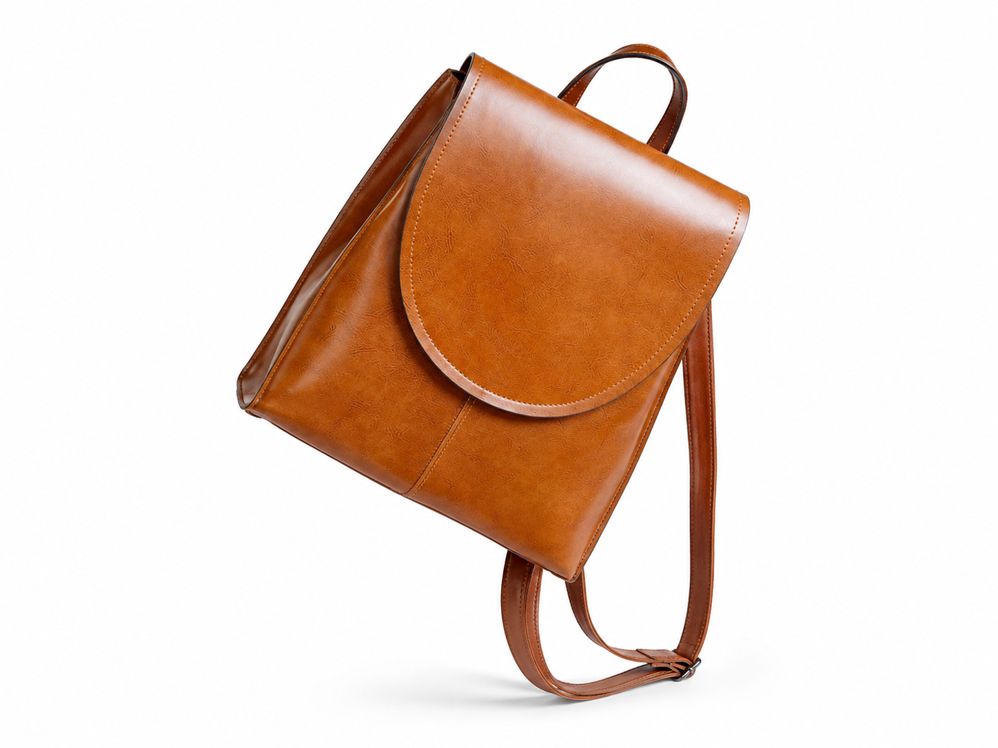 Top Grain Leather Backpack Women City Backpack, Natural Cowhide Leather Travel Backpack