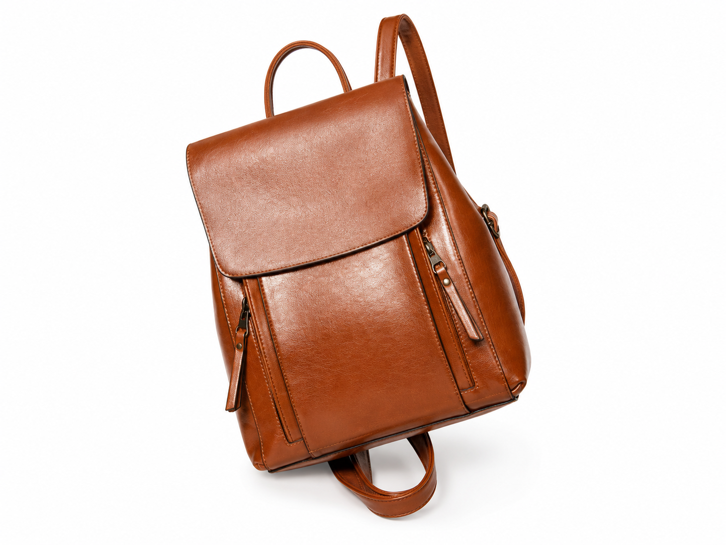 Top Grain Leather Backpack For Women, Female Leather Designer Backpack, Stylish School Backpack