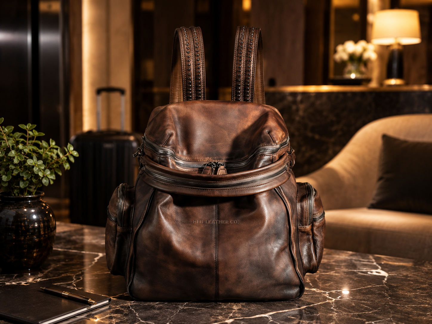 Vintage Leather Women Backpack, School Backpack, Designer Handbag AK10