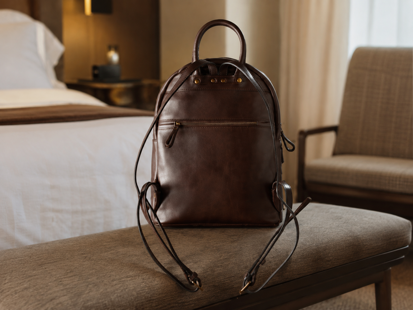 Women Vintage Genuine Leather Backpack, Designer Leather Backpack Purse, Women's Leather Backpack for School