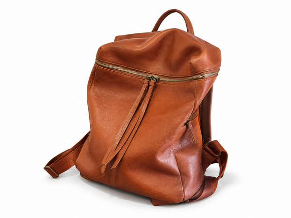 Full Grain Leather Women Backpack, Handmade Backpack Purse, Cow Leather Backpack for School