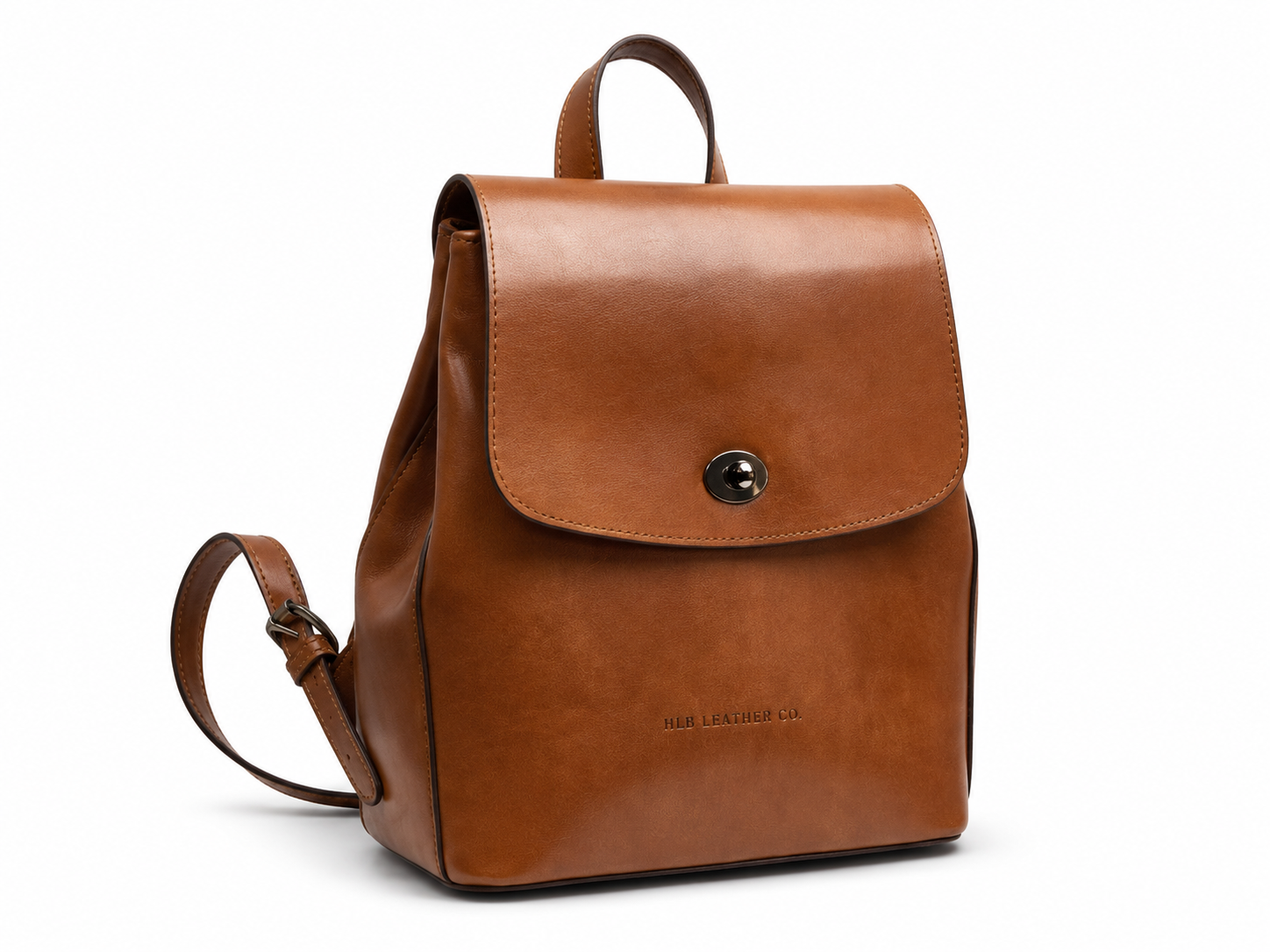 Women's Top Grain Leather Backpack, Simple Style City Backpack, Natural Cowhide Leather Rucksack