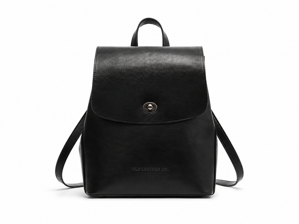 Women's Top Grain Leather Backpack, Simple Style City Backpack, Natural Cowhide Leather Rucksack