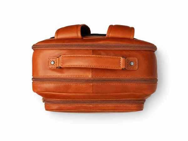 Leather Laptop Backpack Cognac Lennox