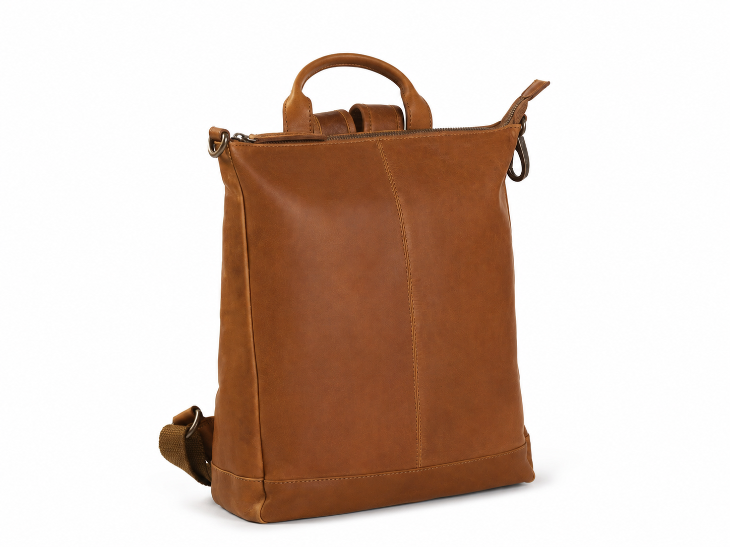 Leather Backpack Cognac Saar for College