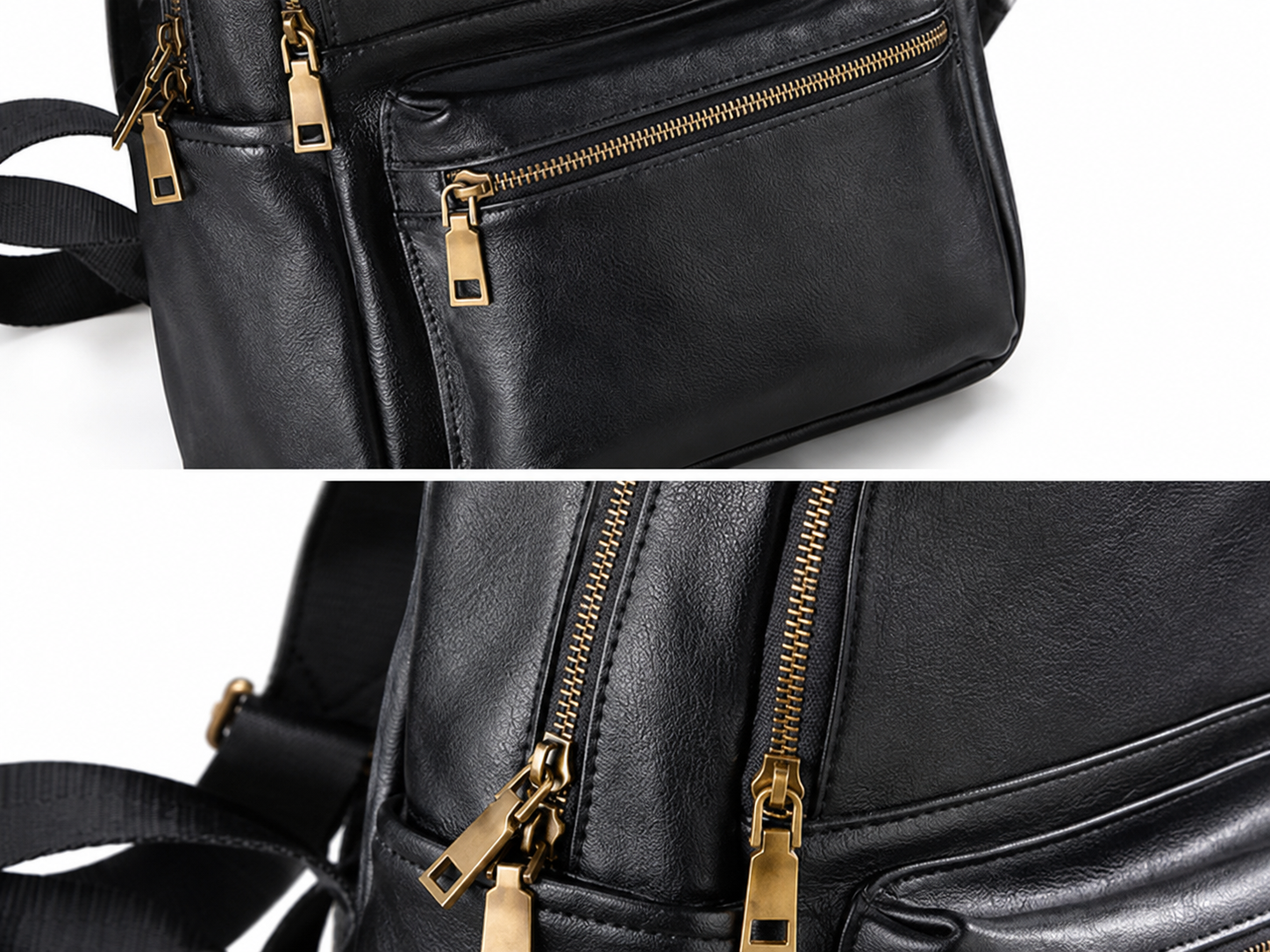 Women's Full Grain Leather Backpack, Genuine Leather College Bag for Work or Travel