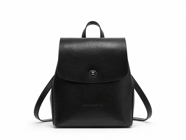 Women's Top Grain Leather Backpack Simple Style City Backpack Natural Cowhide Leather Rucksack
