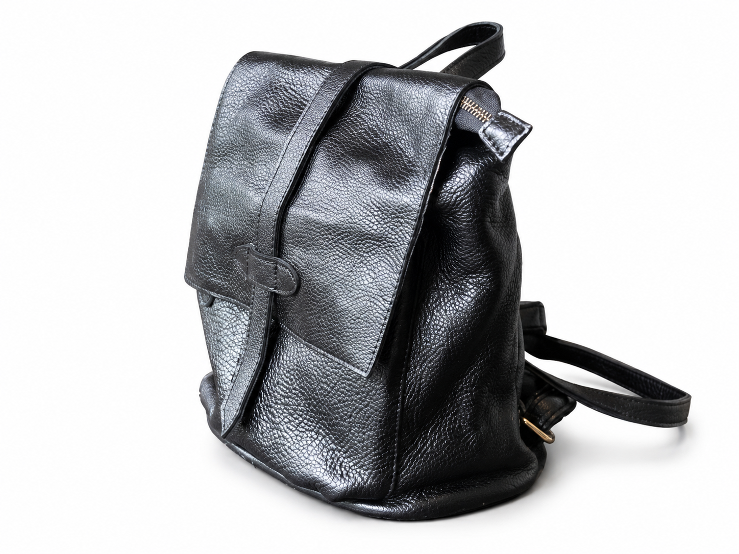 Genuine Leather Backpack Purse for Women, Full Grain Leather Handmade Bag for School