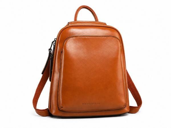 Full Grain Leather Backpack Purse, Designer Backpack, Natural Leather Fashion Backpack Gift For Her