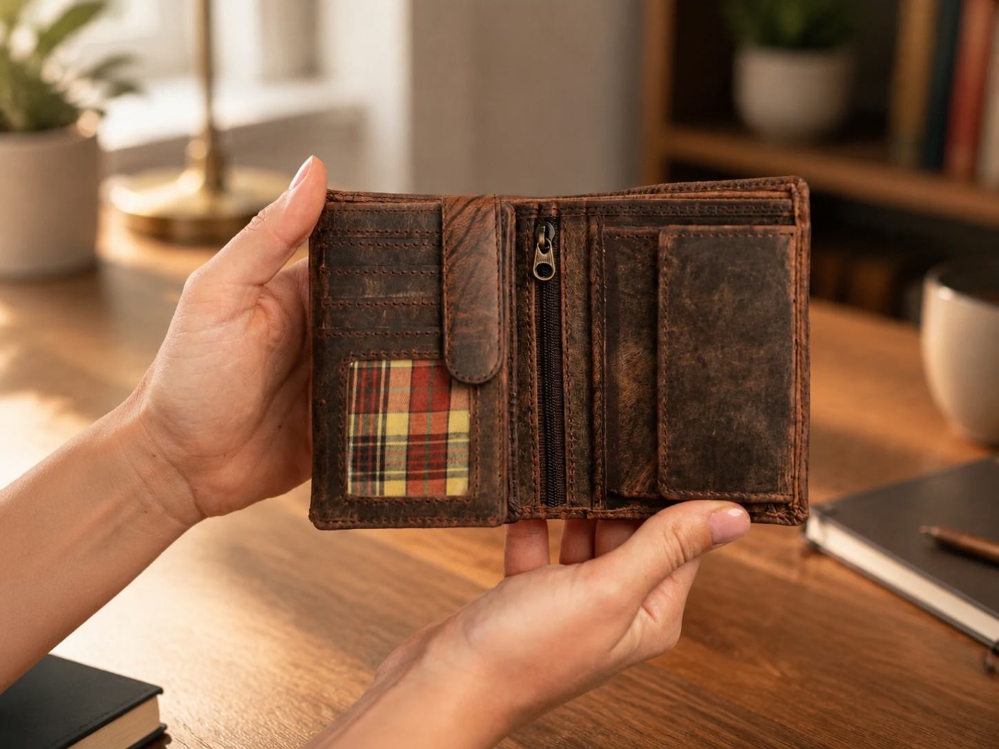 Bento Full-Grain Leather Wallet – 11-Card, Coin & ID Organizer