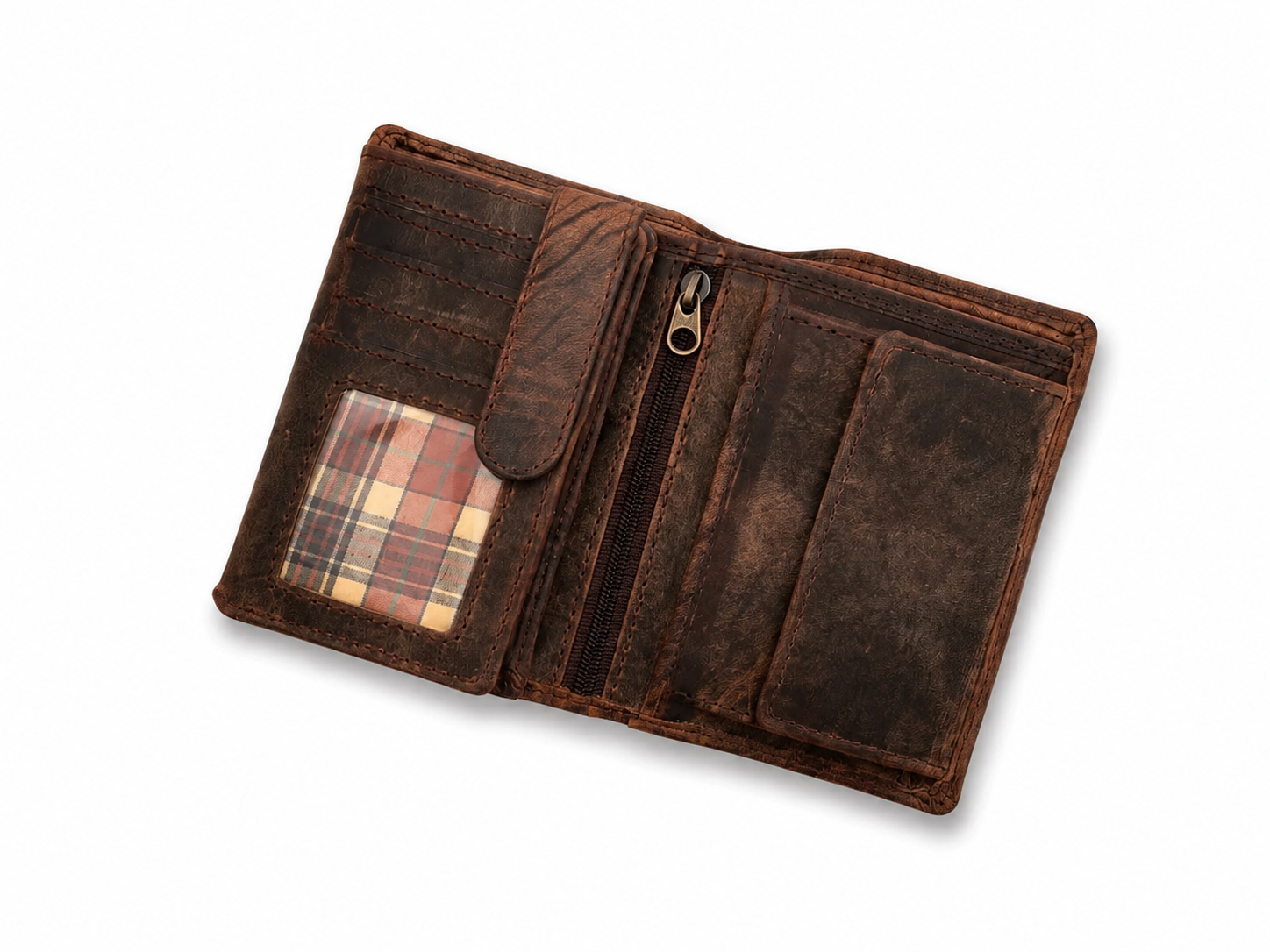 Bento Full-Grain Leather Wallet – 11-Card, Coin & ID Organizer
