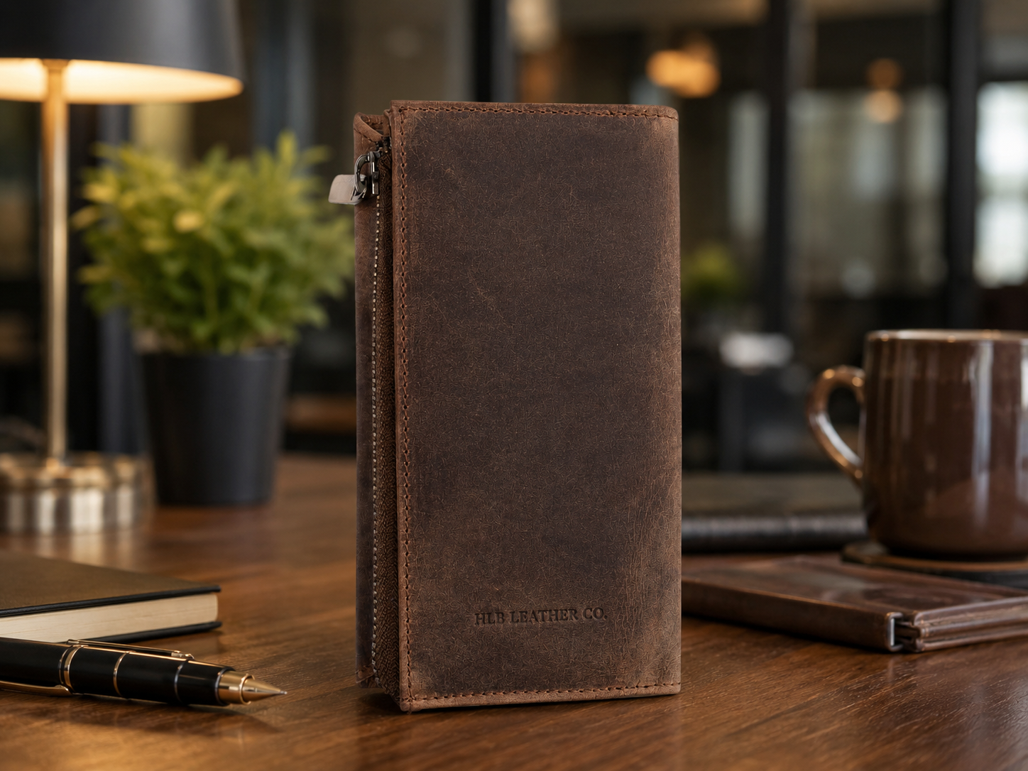 Laurel Women's Full-Grain Leather Trifold Wallet – Compact Card, Cash & Coin Organizer