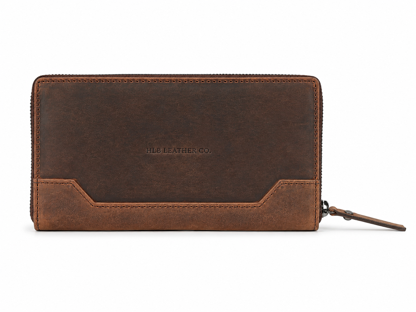 Seine Vintage Brown Full-Grain Leather Wallet – Card, Cash & Coin Organizer