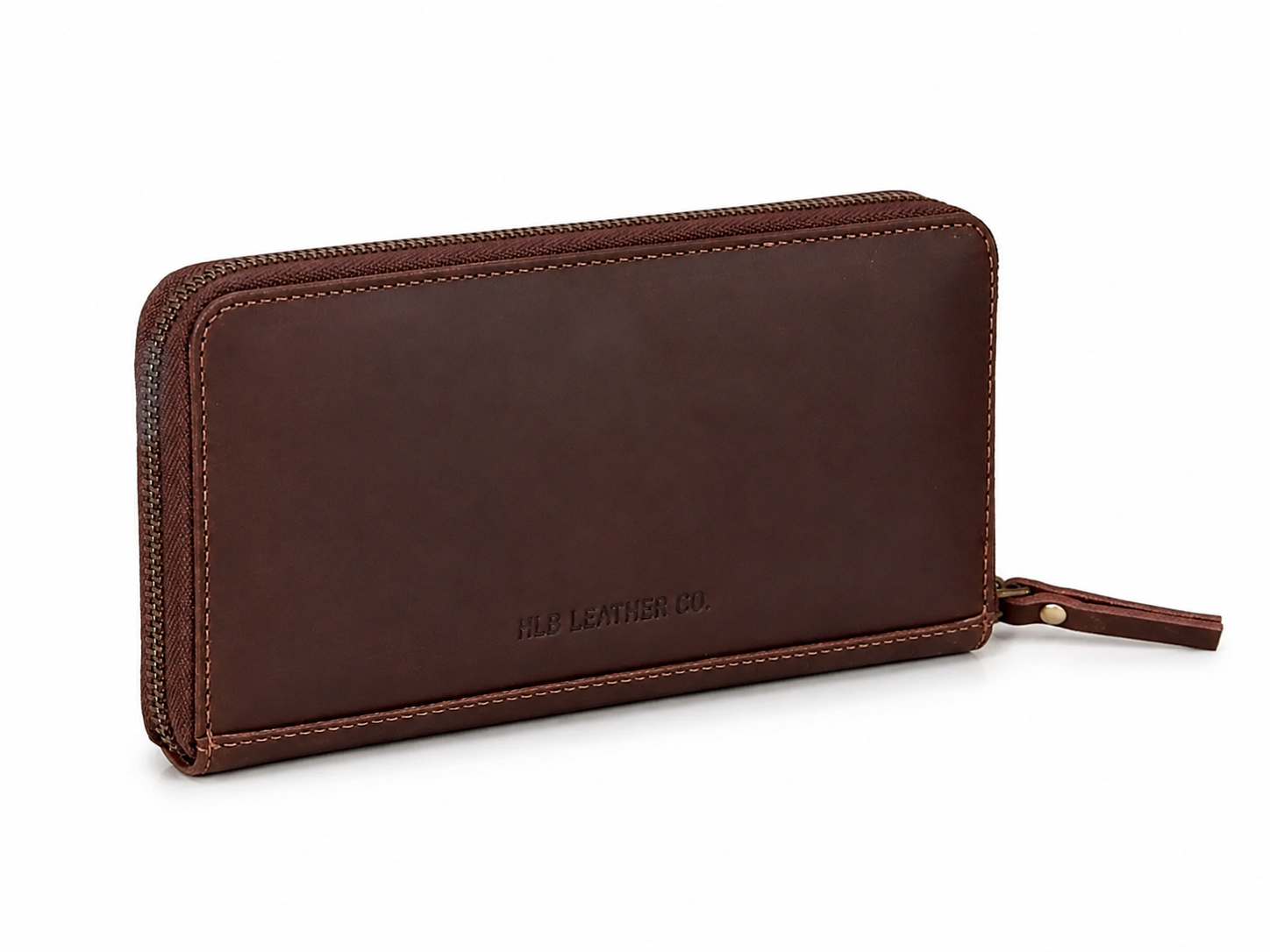 Seine Brown Full-Grain Leather Wallet – Card, Cash & Coin Organizer