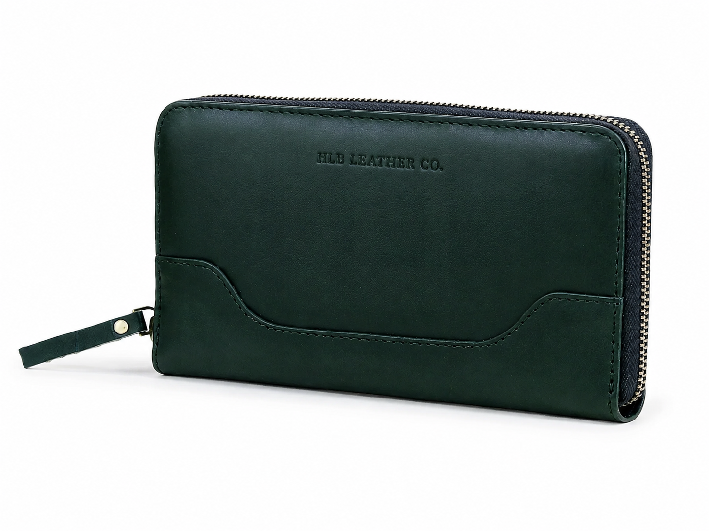 Seine Green Full-Grain Leather Wallet – Card, Cash & Coin Organizer