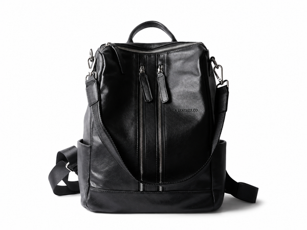 Women Leather Shoulder Bag, Convertible Backpack, Full Grain Leather Backpack Purse