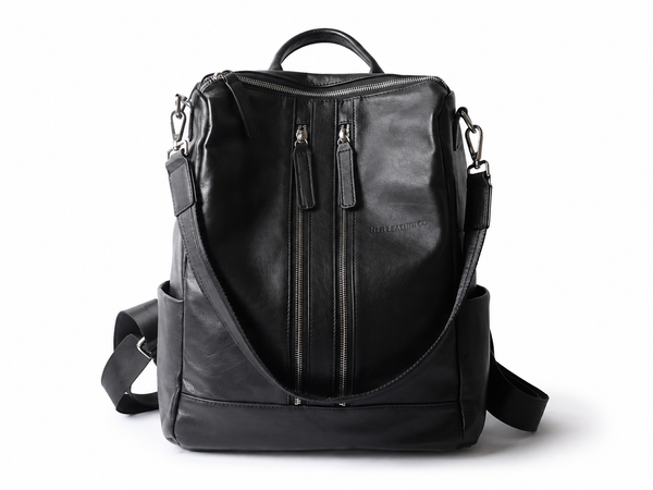 Women Leather Shoulder Bag, Convertible Backpack, Full Grain Leather Backpack Purse