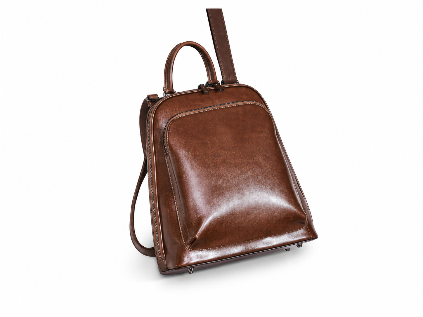 Full Grain Leather Backpack Purse, Designer Backpack, Natural Leather Fashion Backpack Gift For Her