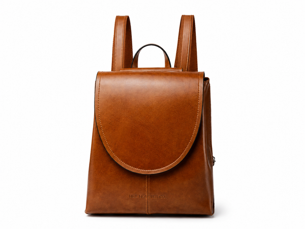 Top Grain Leather Backpack Women, City Backpack, Natural Cowhide Leather Travel Backpack