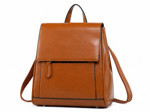 Women's Top Grain Leather Backpack, Stylish Leather Rucksack, Ladies Leather Travel Backpack, Christmas Gift For Her